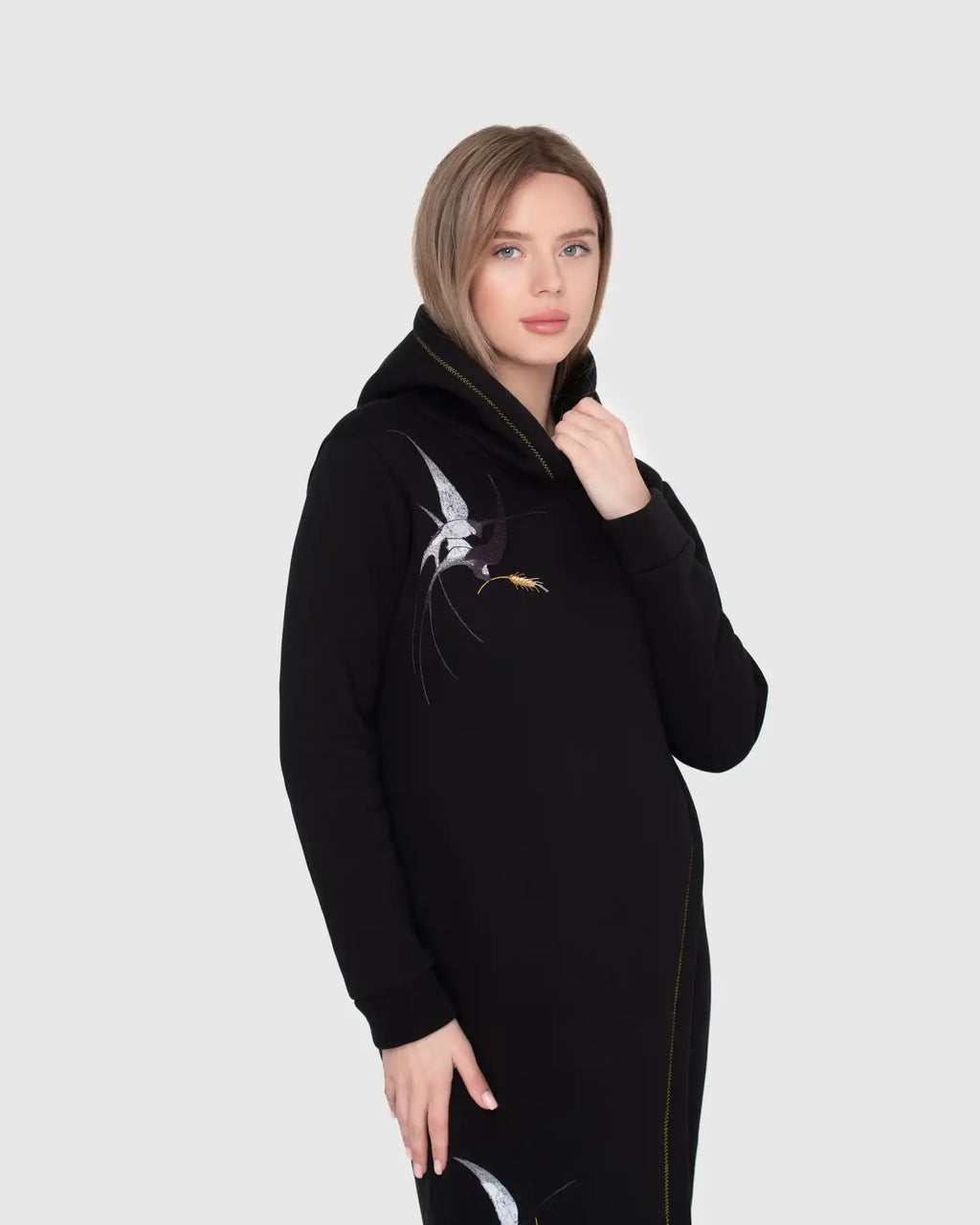 “Swallows” Hoodie Dress